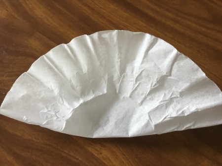 Coffee Filter Animal Candy Bags - fold a regular filter in half and lay flat
