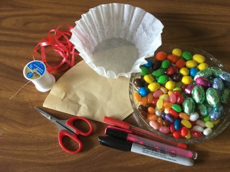 Coffee Filter Animal Candy Bags - supplies