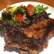 Apricot Marinated Steak on plate