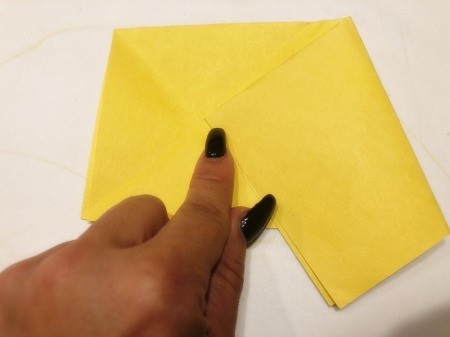 3D Kirigami Paper Stars - fold top right corner to center of the X