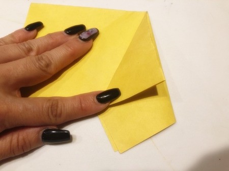 3D Kirigami Paper Stars - fold outwards to align with the fold line on the right