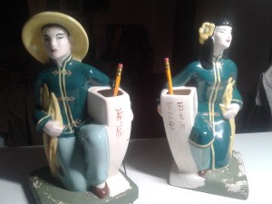 Identifying Figurines - two Asian motif figurines
