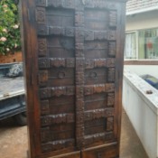 Identifying Vintage or Antique Cabinet - tall, heavily carved two door and two drawer cabinet
