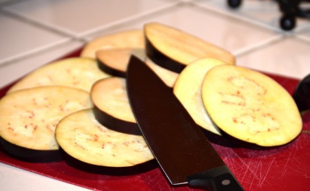 cutting Eggplant