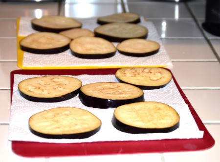 Eggplant slices
