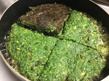 one Frittata section flipped