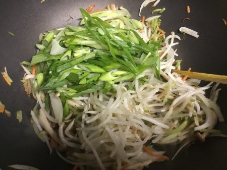 cooking veggies in pan