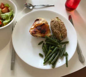 Honey Curry Chicken on dinner plate