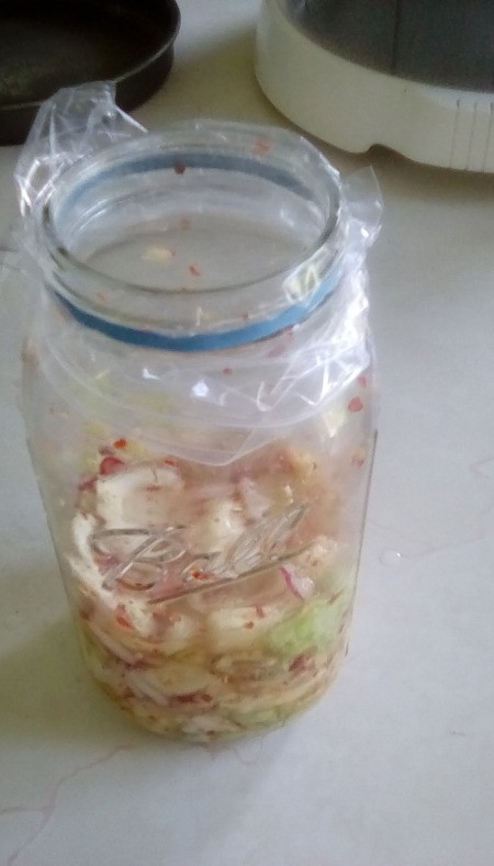 kimchi in jar