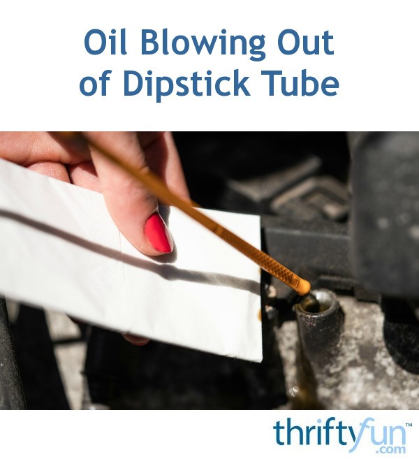 Oil Blowing Out of Dipstick Tube? ThriftyFun