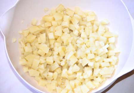 cooked cut potatoes