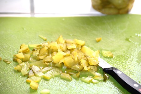 chopped pickles