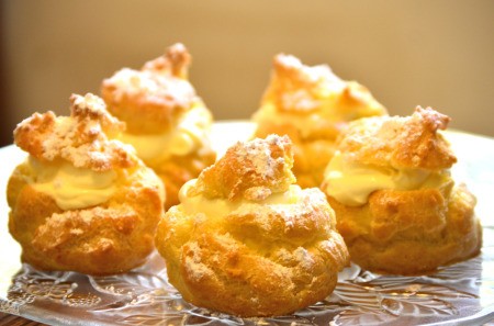 Cream Puffs on plate