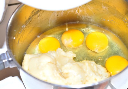 eggs added to batter