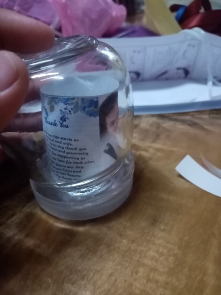 DIY Jar Lamp Wedding Souvenir - attach the jar