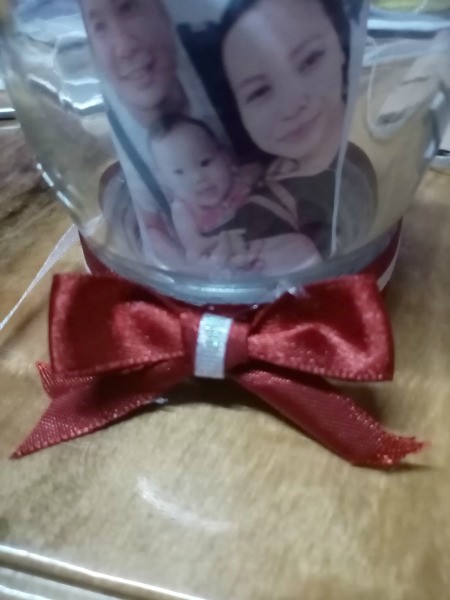 DIY Jar Lamp Wedding Souvenir - attach a small bow
