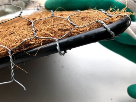 Heart Succulent Wreath - fold the chicken wire over the liner