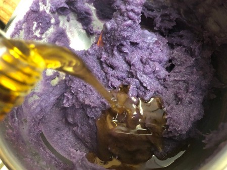 Purple Sweet Potato with milk & maple syrup