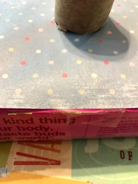 Cardboard Box Play Camera - TP tube in place as lens