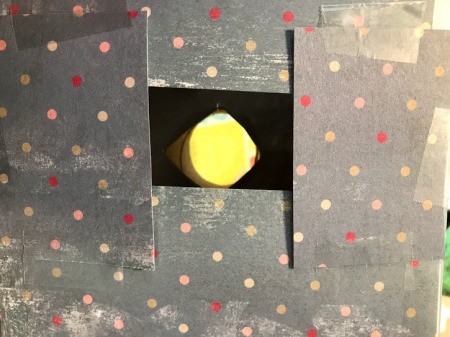 Cardboard Box Play Camera - cover the back with pieces of paper arranged so that you can see through the TP tube