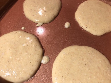 Banana Pancakes on griddle