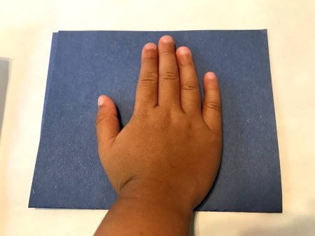 Handprint Monster Happy Birthday Card - trace child's hand on the folded seam