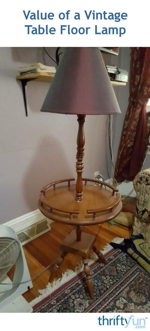 vintage wood table lamp