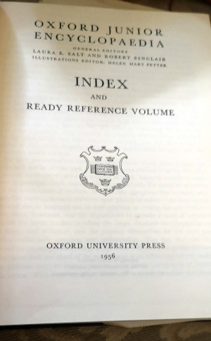 Value of the Oxford Junior Encyclopedia  - cover page