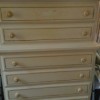Value of Dixie Furniture Company Dressers - chest of drawers, white or cream with gold outline trim