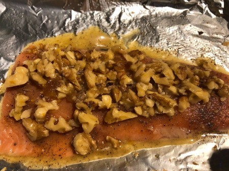 Orange Honey Walnut on salmon