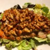 Orange Honey Walnut Salmon on salad