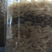 Lentils & Brown Rice  in jar