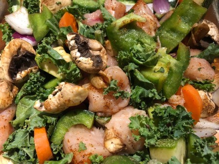 veggies mixed with Chicken