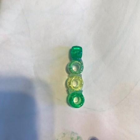 Kid's Diamond Necklace - glue a fourth bead to the top, but turned  90 degrees for the necklace