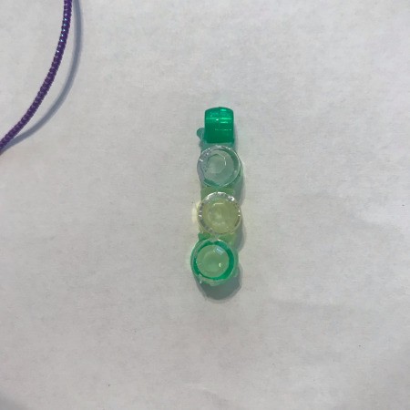 Kid's Diamond Necklace - glue gems inside the open beads