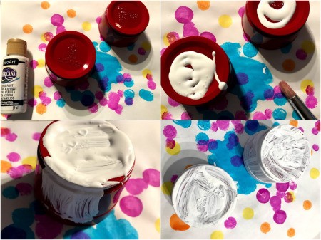 How to Make a Plant Terrarium - painting the red cup white