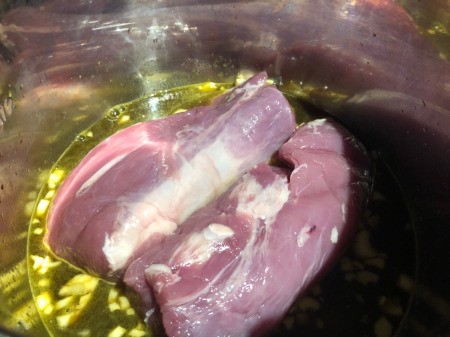 add Pork Tenderloin to instant pot