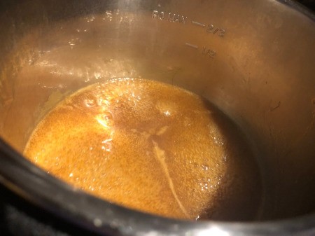 simmering sauce