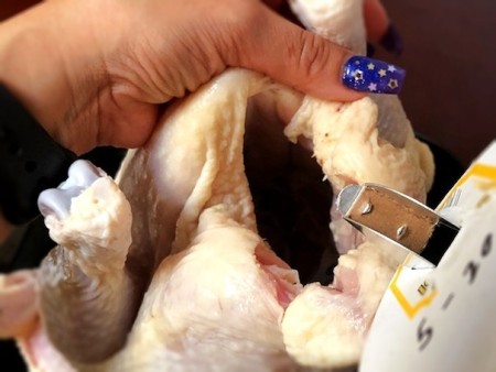 seasoning inside of chicken