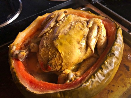 cooked Chicken in Watermelon