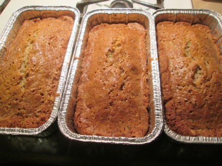baked Zucchini Bread in pans