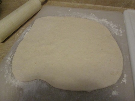 rolled out dough