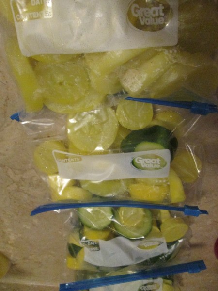 Blanching Veggies - in freezer bags