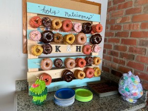 Donut Wall Wedding Cake