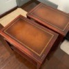 Value of Mersman End Tables - two leather topped end tables