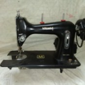 Value of a Necchi Miracle Brand Sewing Machine - black vintage sewing machine