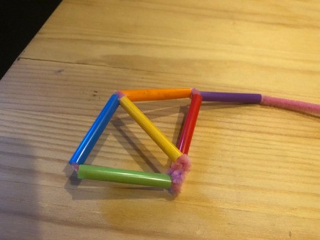 Making Geometric Bubble Wands - add on another straw