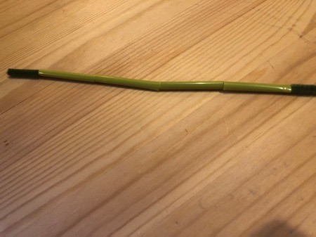 Making Geometric Bubble Wands - place all four pieces of straw onto the pipe cleaner leaving a bit of overhang