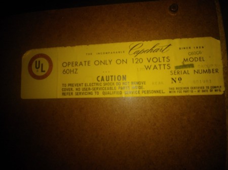 Value of a Capehart Console Record Player