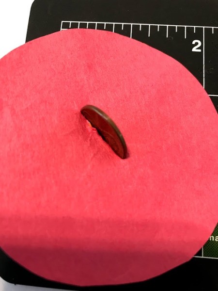 Penny Top Spinner - use X-acto knife to cut a slit for the penny. Insert a penny.